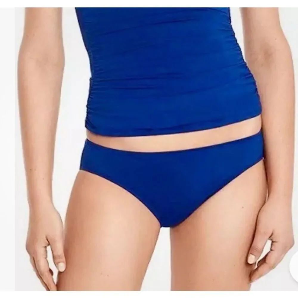 Ralph Lauren Beach Club Hipster Brief Bikini Bottoms Cobalt Blue Women 6 NEW